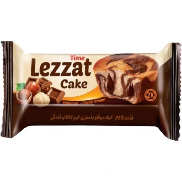 لذت کیک دوقلو مغزدار فندقی 55گرم